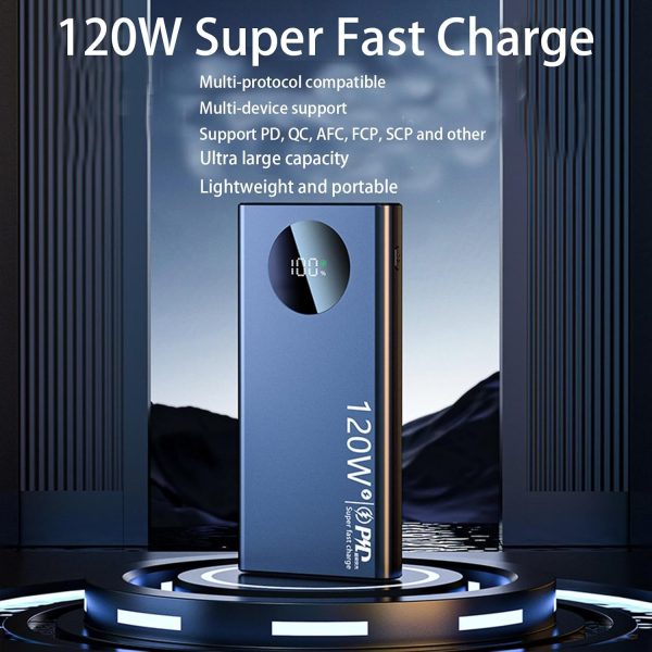 Cargador portátil de 120 W para viajes, multifuncional, de carga rápida para teléfonos y tabletas. - Imagen 2