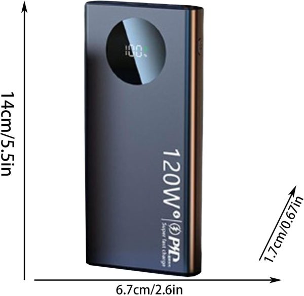 Cargador portátil de 120 W para viajes, multifuncional, de carga rápida para teléfonos y tabletas. - Imagen 7