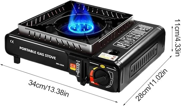 Estufa De ga s Portátil De Doble Combustible Portátil- Hornillo De Gases Con Maletín De Transporte Estufa De Camping Portátil, Quemador Portátil Para Uso Doméstico De Fiesta - Imagen 5